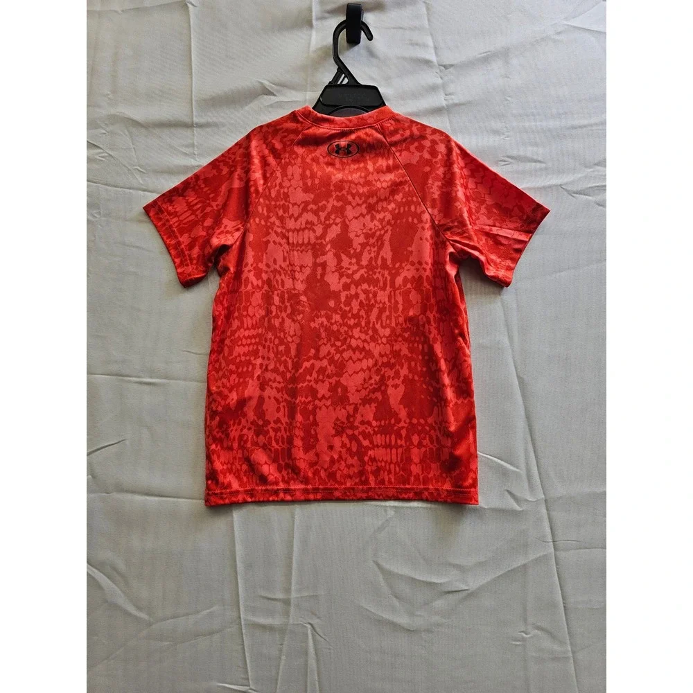 Under Armour Boys Red Digital Camo Short Sleeve Tech Tee Shirt‎ YS 1363278 NEW